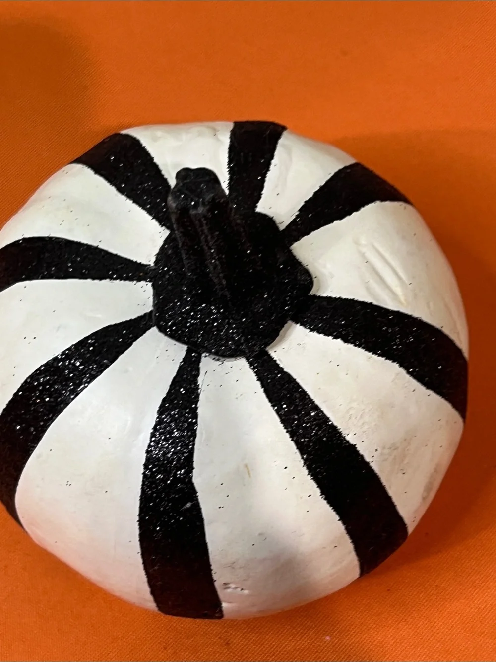 White and Black Decorative Pumpkins - Holiday Tabletop Décor - Picture 9 of 16